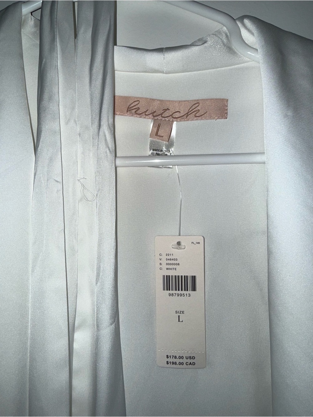 Bride Satin Robe with Rhinestone Script - Picture 4 of 4